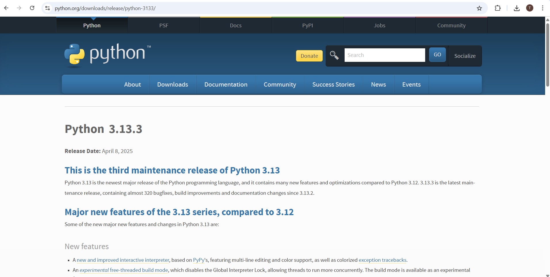 Python 3.13.3